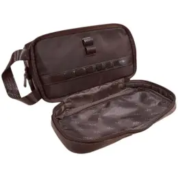 Adpel Toiletry Bag Brown Open